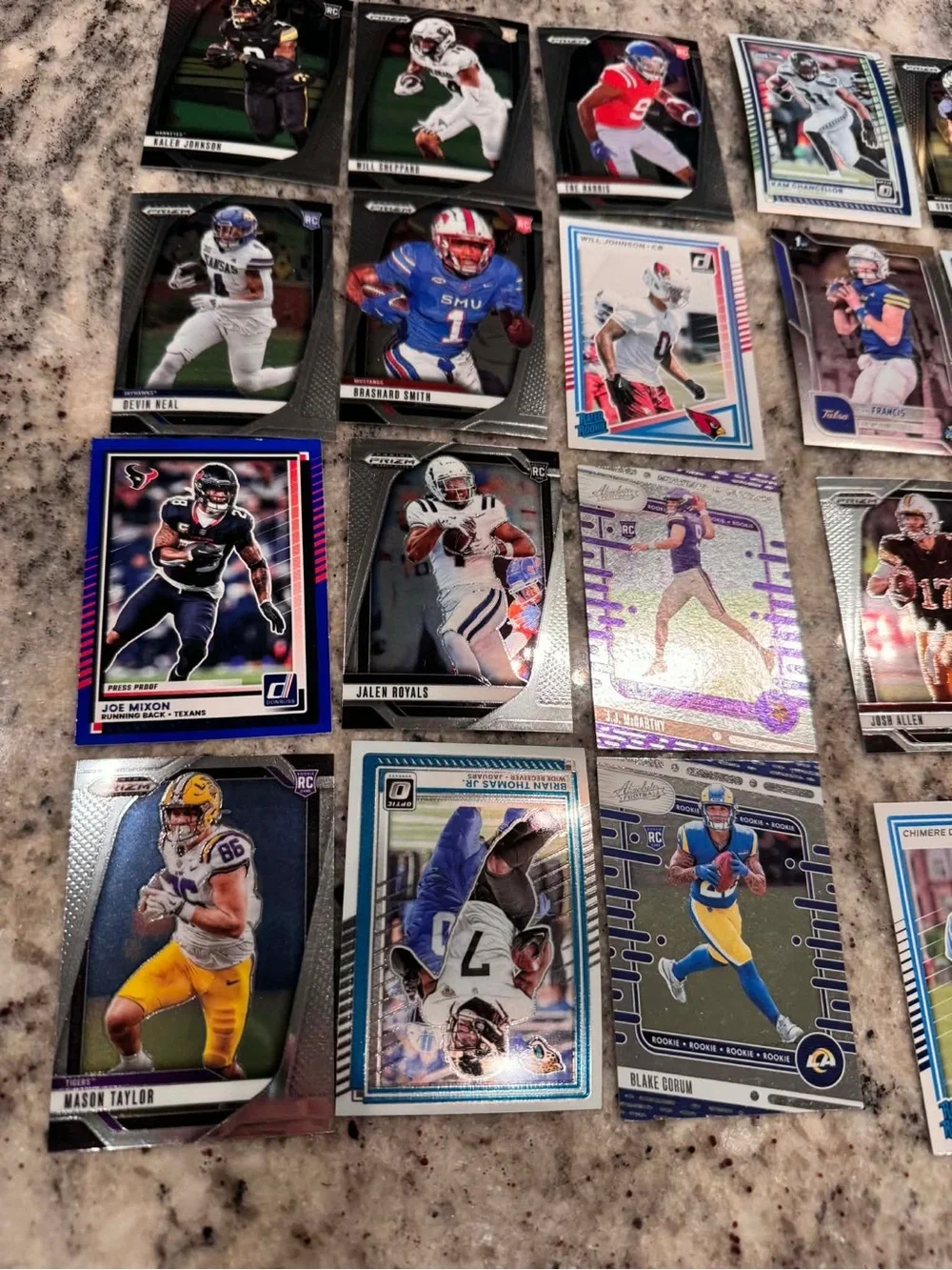 20pc NFL Trading Card Lot - Blue and Black Accents FB1